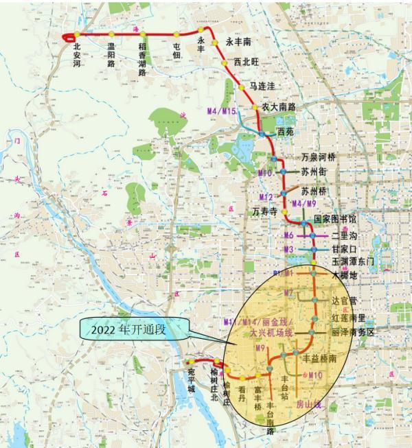 年底开通，设10座车站，北京地铁这条线南段开始“跑图”了