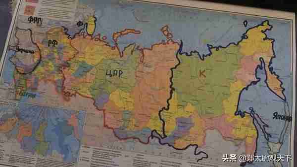 乌克兰公布地图：把俄罗斯分7块，西伯利亚被腰斩，岛屿送日本！